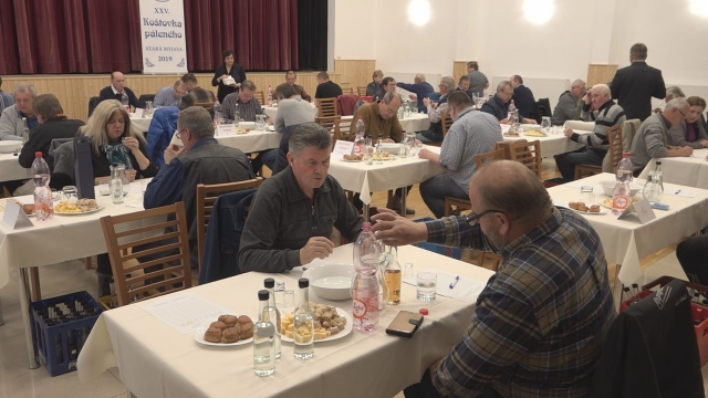 Degustácia páleného na Starej Myjave